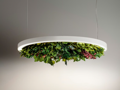GAVIN SILENCE LEAF - Acoustic office aluminium pendant lamp _ Olev