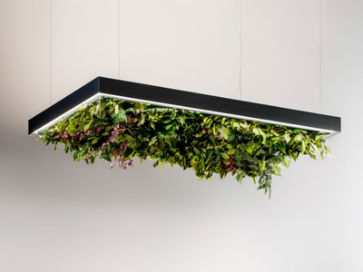 MEETING SILENCE LEAF - Acoustic office aluminium pendant lamp _ Olev