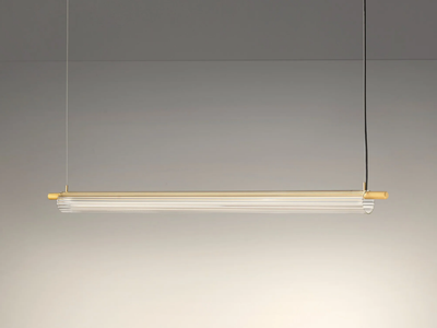 TRISEL - Glass and aluminium pendant lamp _ Olev