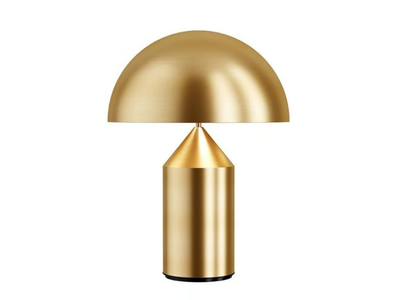 ATOLLO GOLD - Direct light gold metal table lamp _ Oluce