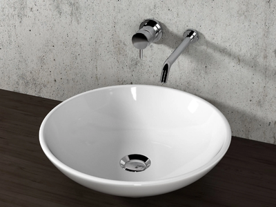 ATENE - Countertop round ceramic washbasin _ Olympia Ceramica