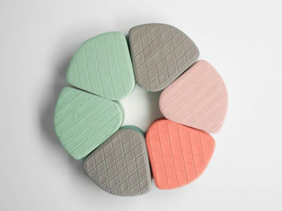 AIA - Upholstered modular fabric pouf _ ONDARRETA