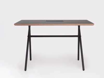 BAI - Rectangular steel and wood writing desk _ ONDARRETA