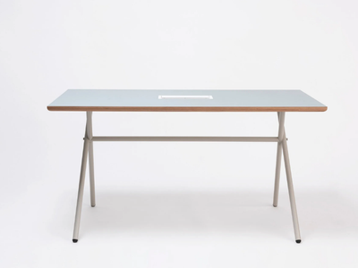 BAI - Rectangular steel and wood writing desk _ ONDARRETA