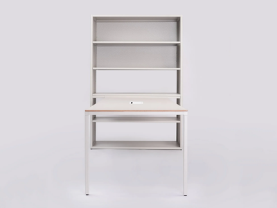 DRY TABLE + SHELF - Metal bookcase / office desk _ ONDARRETA