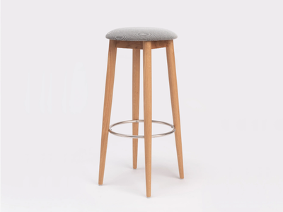 OTO - High upholstered wooden stool with footrest _ ONDARRETA