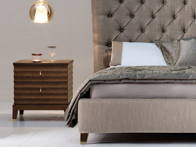 ELETTRA - Rectangular wooden bedside table with drawers _ OPERA CONTEMPORARY
