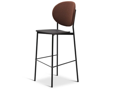 DAME METAL 369-M - High steel stool with back _ Origins 1971