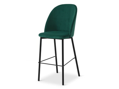 GRACE 577 - High velvet stool with back _ Origins 1971