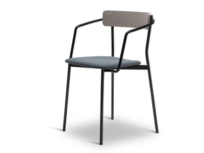 KAT METAL 304-M - Stackable steel chair with armrests _ Origins 1971