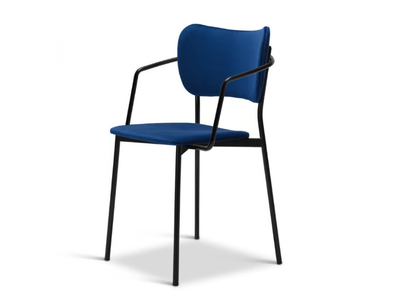 SELMA METAL 349-M - Stackable steel chair with armrests _ Origins 1971