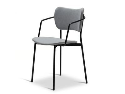 SELMA METAL 350-M - Stackable steel chair with armrests _ Origins 1971