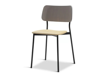 TULA METAL 319-M - Stackable steel chair with beech back _ Origins 1971