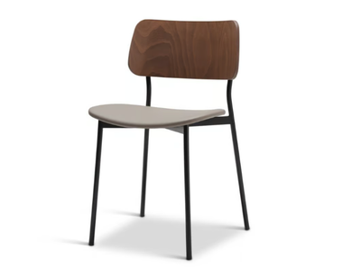 TULA METAL 320-M - Stackable steel chair with beech back _ Origins 1971