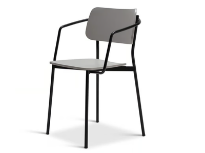 TULA METAL 321-M - Stackable steel chair with armrests _ Origins 1971