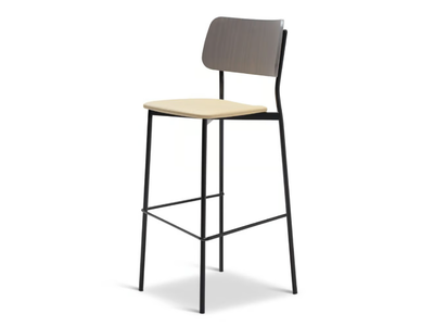 TULA METAL 325-M - High steel stool with back _ Origins 1971