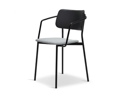 ULI METAL 331-M - Stackable steel chair with armrests _ Origins 1971