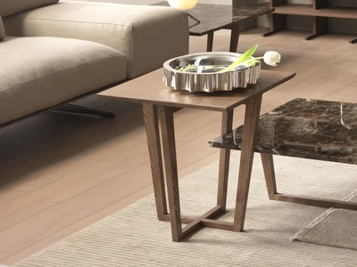CITY - Low square wooden coffee table _ Pacini & Cappellini