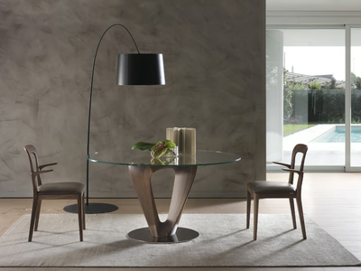MOBIUS - Wood and glass table _ Pacini & Cappellini