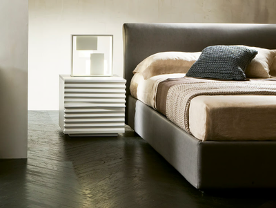 TIFFANY - Wood fibre bedside table with drawers _ Pacini & Cappellini