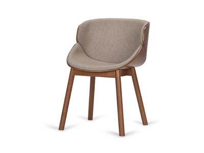 ARIA - Chair upholstered in fabric with wooden shell _ Paged