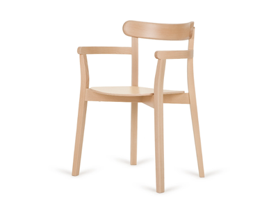 B-4420 ICHO - Wooden chair with armrests _ Paged