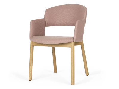HOLO - Upholstered fabric chair with armrests _ Paged