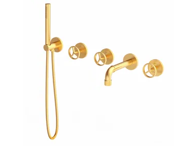 INDUSTRIAL JOB 78138510 - 5 hole bathtub set with hand shower and diverter _ PALAZZANI