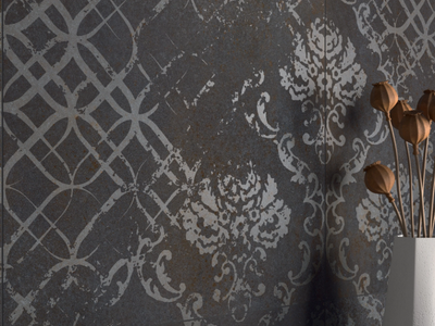 PETROL - Laminated stoneware wall/floor tiles with metal effect _ Panaria Ceramica