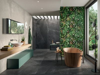 ZERO.3 STONE TRACE - ABYSS - Porcelain stoneware wall/floor tiles with stone effect _ Panaria Ceramica