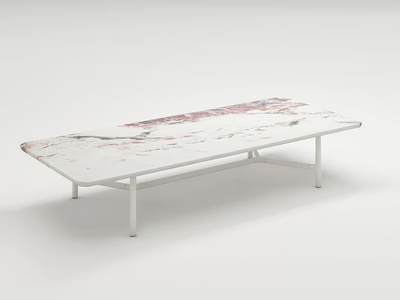 NESSO - Low rectangular marble coffee table _ Paola Lenti