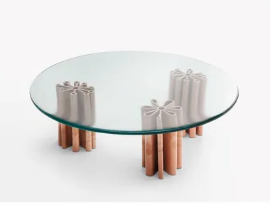 PRIMULA - Round glass garden side table _ Paola Lenti