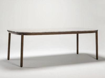 ANKARA - Rectangular ash dining table with marble top _ Papell Design