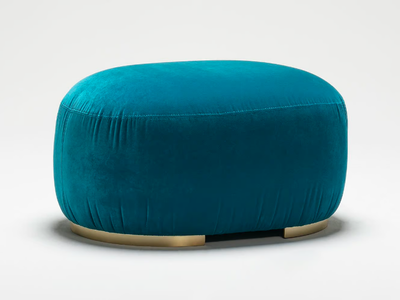 ARVIL - Oval velvet pouf _ Papell Design