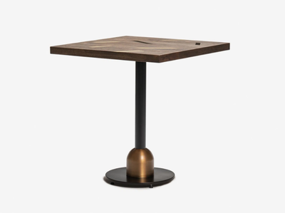 BOLD - Square wooden and metal table _ Papell Design