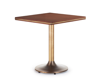 RONDE - Square wooden and metal table _ Papell Design