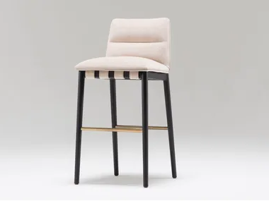 URIAH - Fabric and ash barstool with back _ Papell Design