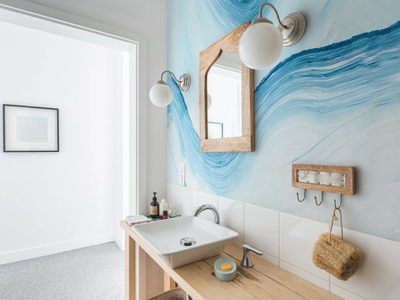 BRUSH WAVE - Panoramic wallpaper _ PaperMint