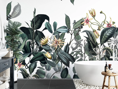 CALI FLORAL - Panoramic wallpaper _ PaperMint