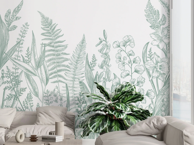 GARDEN LINE - Panoramic wallpaper _ PaperMint