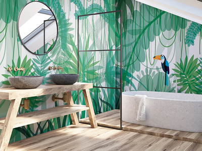 TOUCAN - Panoramic wallpaper _ PaperMint