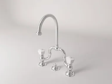 BIANCA - 3 hole bridge mixer with automatic pop-up waste _ Park Avenue