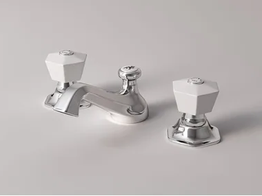 BIANCA - 3 hole countertop washbasin tap with automatic pop-up waste _ Park Avenue