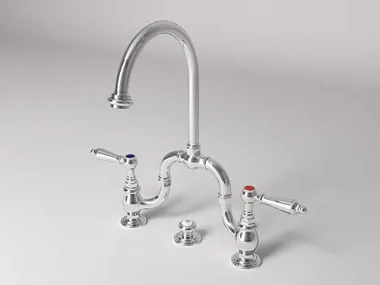 CARUSO - 3 hole bridge mixer with automatic pop-up waste _ Park Avenue