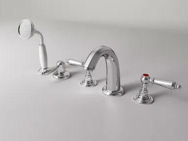 CARUSO - Deck mounted 5 hole bathtub tap with individual rosettes _ Park Avenue