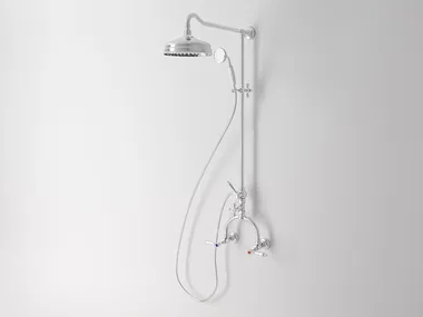 CARUSO - Wall-mounted shower panel with hand shower with overhead shower _ Park Avenue