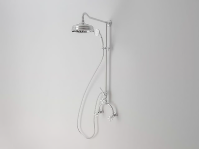 CROWE - Wall-mounted metal shower panel with hand shower _ Park Avenue