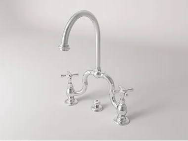 JAMES - 3 hole bridge mixer with automatic pop-up waste _ Park Avenue