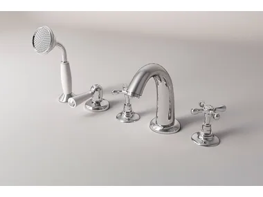 JAMES - Deck mounted 5 hole bathtub tap with hand shower _ Park Avenue