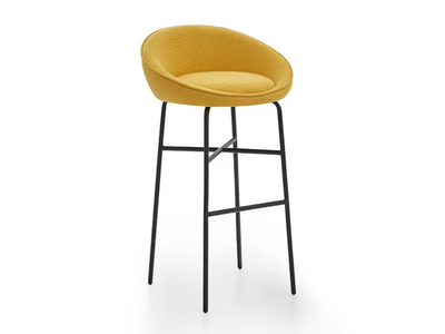 BLOOM - Fabric stool with footrest _ PARLA